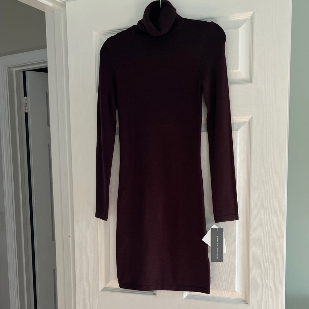 4 for $ 20
French connection Elegant Burgundy Turtleneck Dress NWT - Picture 6 of 8